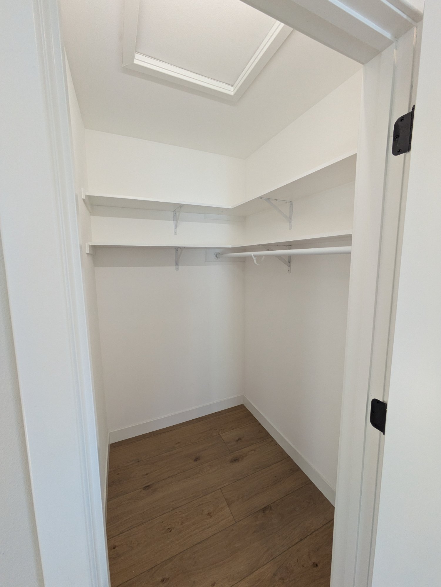 Walk-in closet with skylight in finished ADU — Henry Vilas project Madison Wisconsin