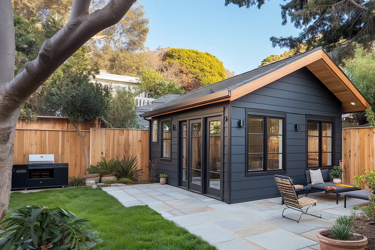 ADU exterior at dusk